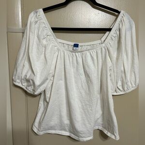 Old Navy White Puff Sleeve Top
